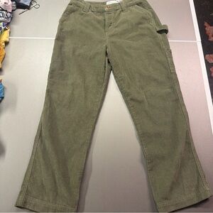 RE Generation By Celebrity Pink New Age Green Corduroy Carpenter Pants 7/28